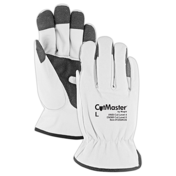 Magid Cut Resistant Gloves, Leather, Band Top Cuff, Keystone Thumb Thumb, 2XL 1 PR 1255KGS-XXL - main